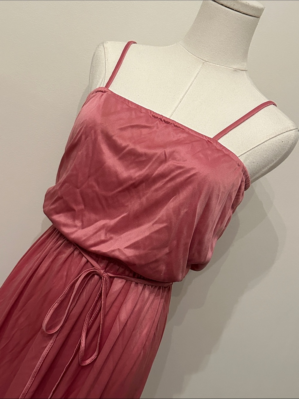 Vtg Romantic Victorian Hippie Maxi Dress Sheer Lace Ruffled Layered Top USA 70s - Picture 6 of 12